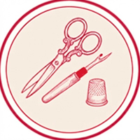 Icono Tijeras, dedales y descosedores