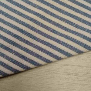 Tela Algodón Americano Rayas Country - Azul y Blanco (Ancho 1,10m)