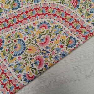 Tela de Algodón Americano - Estampado Floral Boho Multicolor (Ancho 1,10m)