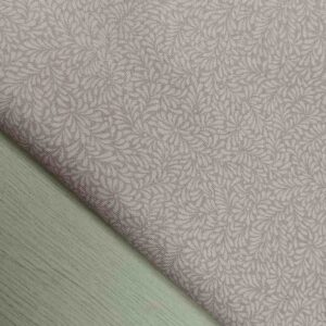 Tela Algodón Americano Estampado Hojas - Tono Malva (Ancho 1,10m)