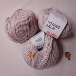 Lana Katia Merino Aran - Suavidad y Calidez para tus Labores (100g) numero 11 color beige rosado