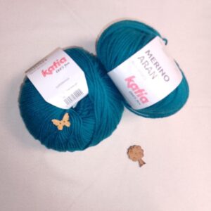 Lana Katia Merino Aran - 100g - Varios Colores color 56 azul petroleo
