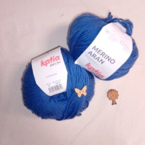 Lana Katia Merino Aran - 100g - Varios Colores color 45 azul