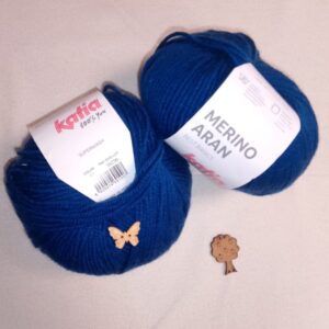 Lana Katia Merino Aran - 100g - Varios Colores color 57 azul real