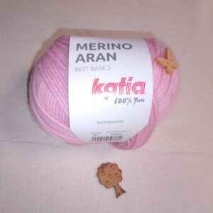 Lana Katia Merino Aran - 100g - Varios Colores color 67 rosa chicle