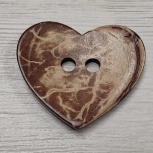 Botón de Coco Natural en Forma de Corazón (Varios Tamaños)