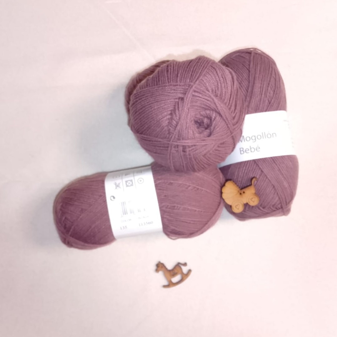 Lana Mogollón Bebé - Color 135 rosa maquillaje (50g)