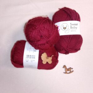 Lana Rosas Crafts Sweet Baby - Color 485 Granate