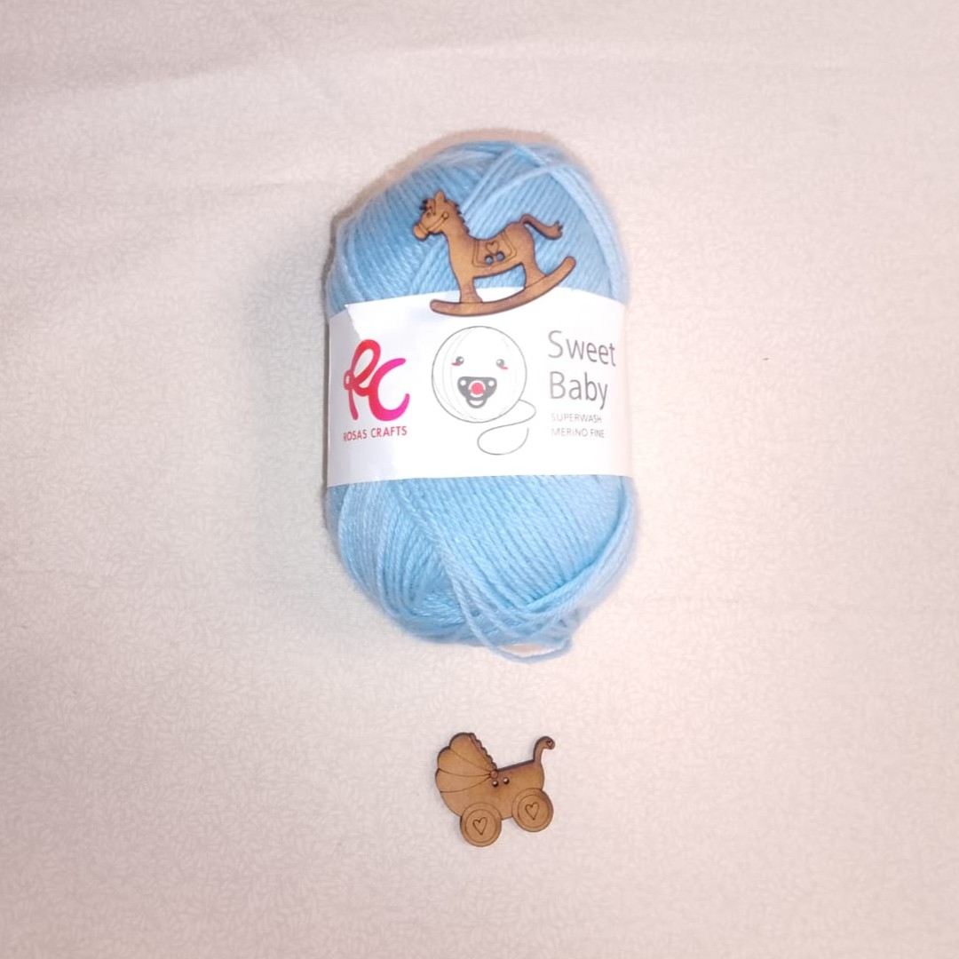 Lana Rosas Crafts Sweet Baby - Color 434 azul claro