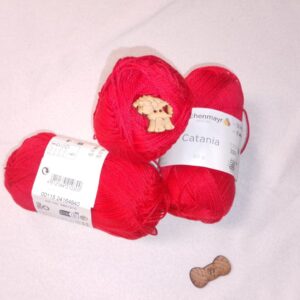 Algodón Catania de Schachenmayr (50g) - 100% Algodón Mercerizado color 00115 rojo