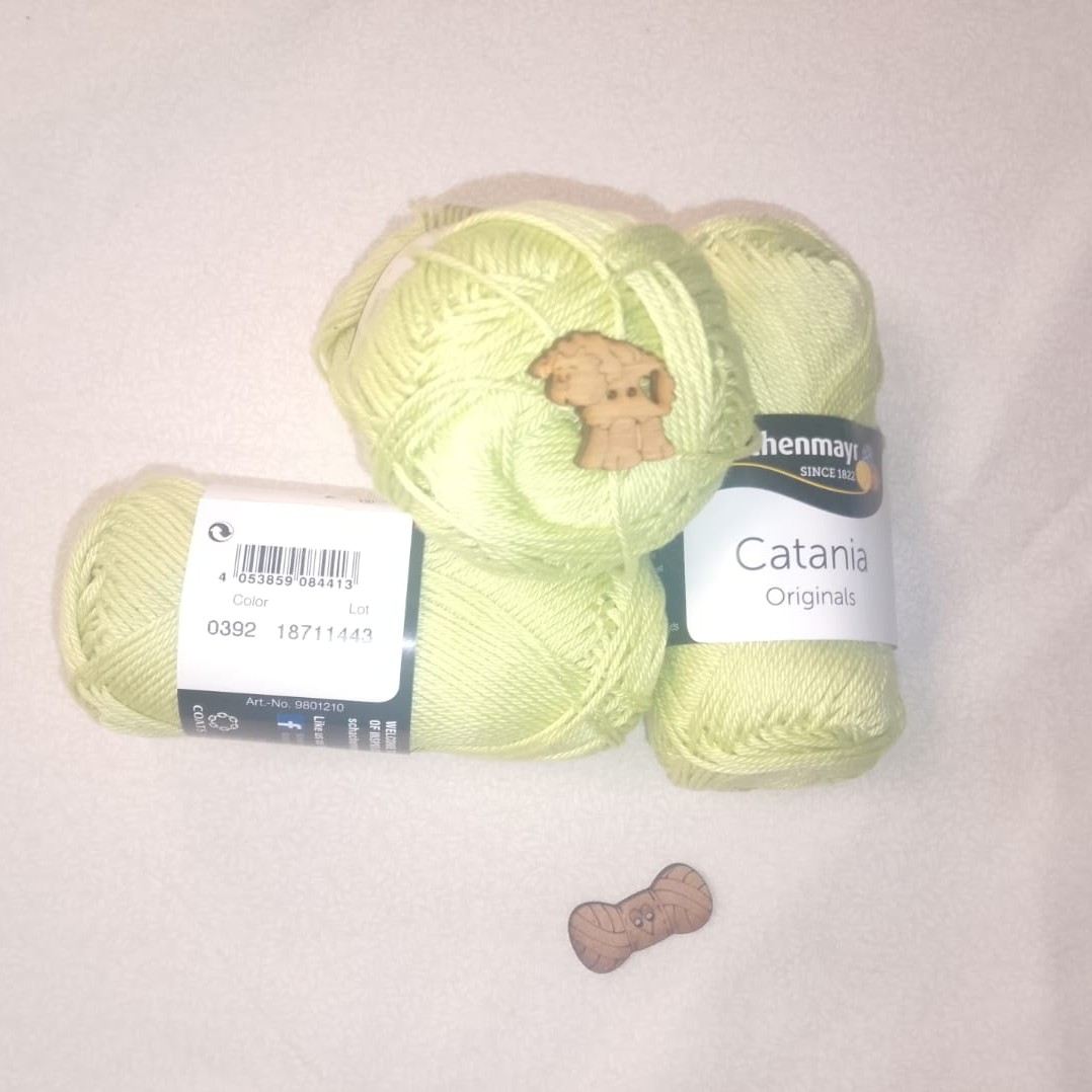 Algodón Catania de Schachenmayr (50g) - 100% Algodón Mercerizado color 0392 verde claro