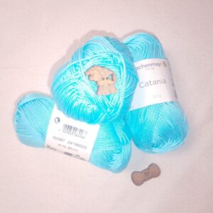 Algodón Catania de Schachenmayr (50g) - 100% Algodón Mercerizado color 00397 azul turquesa