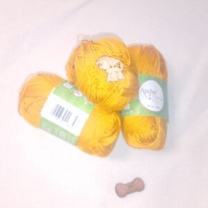 Algodón Catania de Schachenmayr (50g) - 100% Algodón Mercerizado color 00249 mostaza
