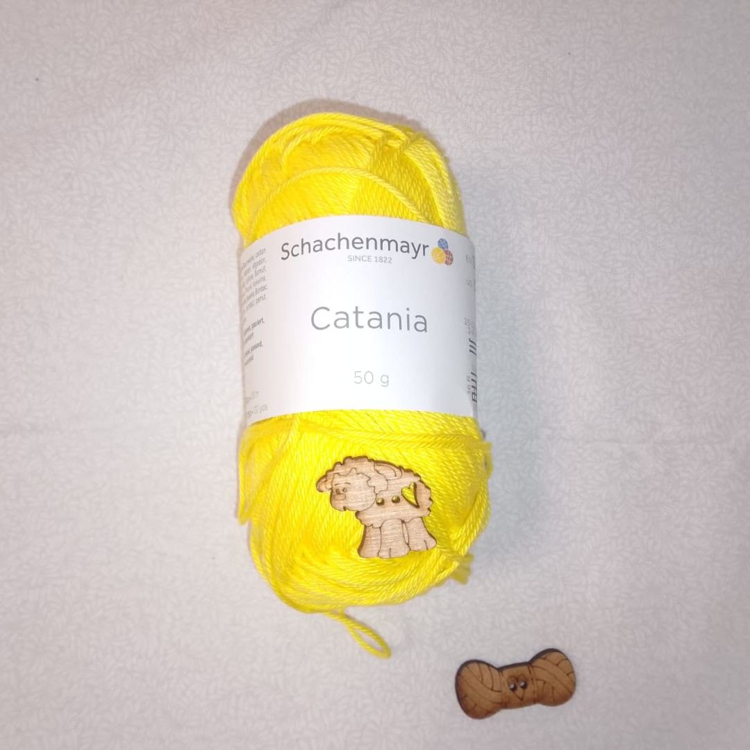 Algodón Catania de Schachenmayr (50g) - 100% Algodón Mercerizado color 00280 amarillo