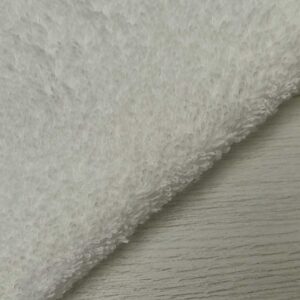 Tela de Toalla de Algodón 100% Rizo Americano (Color Blanco)