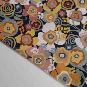 Tela de Algodón Estampado Floral Retro "Vintage Garden" Ancho 140cm