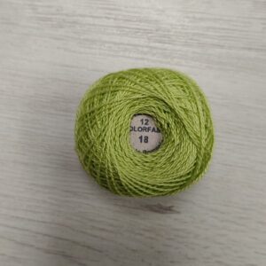 Hilo Valdani Perlé Tamaño 12 - Color P18 (Verde)