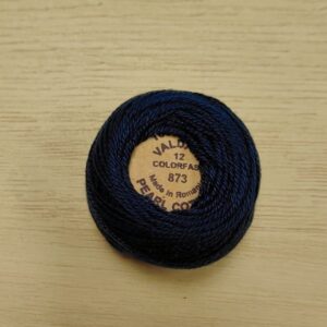 Hilo Valdani Perlé Tamaño 12 - Color 873 (Deep Blue)