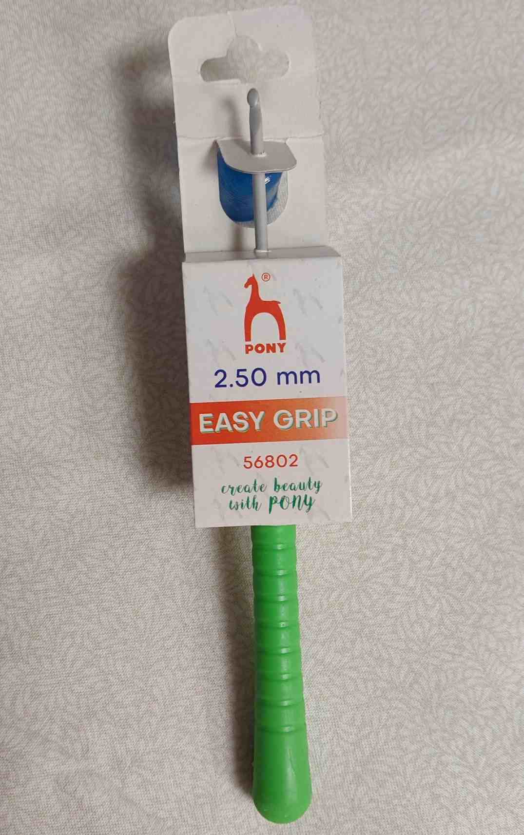 Aguja de Ganchillo Pony Easy Grip - 2.50 mm (Mango Ergonómico)