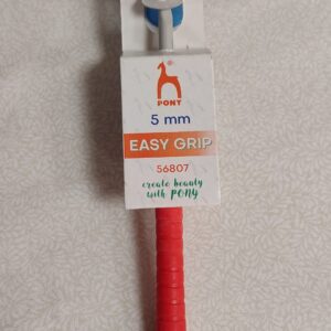 Aguja de Ganchillo Pony Easy Grip - 5 mm (Mango Ergonómico)