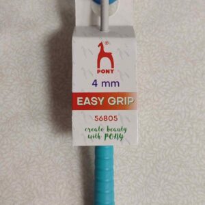 Aguja de Ganchillo Pony Easy Grip - 4 mm (Mango Ergonómico)