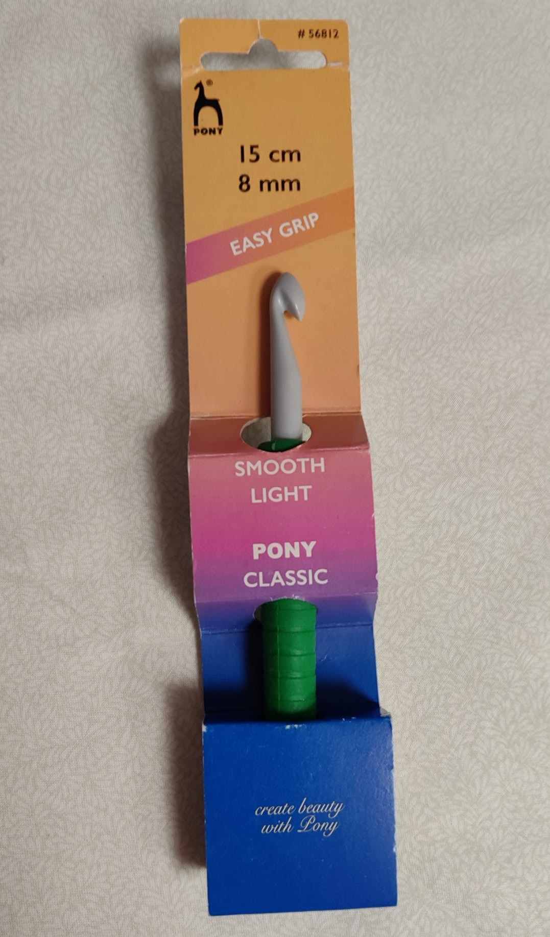 Aguja de Ganchillo Pony Easy Grip - 8 mm (Mango Ergonómico)