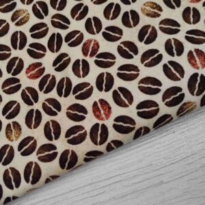 Tela Americana de Algodón - Estampado Granos de Café Ancho 110cm