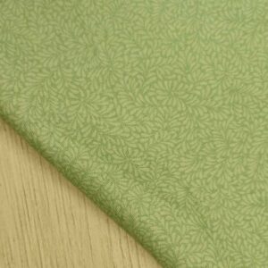 Tela de Algodón Americano | Estampado Hojas Verde Musgo Ancho 110cm