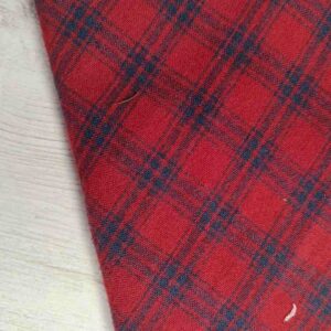 Tela Japonesa de Algodón – Cuadros Clásicos Rojo y Azul Ancho 110cm
