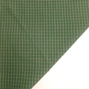 Tela Country de Algodón - Cuadros Pequeños Verde Bosque
