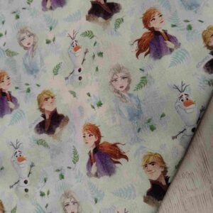 Tela de Algodón Disney Frozen 2 - Diseño Acuarela Personajes