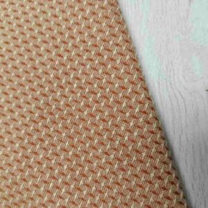 Tela Japonesa de Algodón Sashiko – Diseño Geométrico Color Teja y Crudo (Ancho 1,10m)