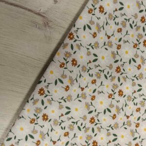 Tela de Algodón Popelín Estampado Margaritas Silvestres - Ancho 1,40m