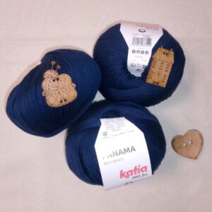 Hilo Katia Panamá - 100% Algodón Mate (50g) Color 5 Azul Marino