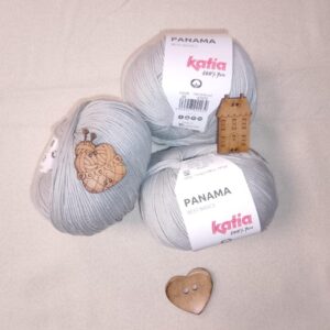 Hilo Katia Panamá - 100% Algodón Mate (50g) Color 66 gris perla