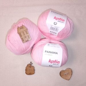 Hilo Katia Panamá - 100% Algodón Mate (50g) Color 8 rosa