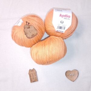 Hilo Katia Panamá - 100% Algodón Mate (50g) Color 56 melocotón