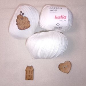 Hilo Katia Panamá - 100% Algodón Mate (50g) Color 1 blanco
