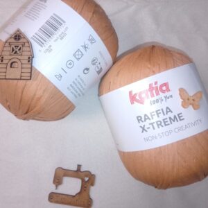 Katia Raffia X-Treme - Cinta de Rafia Natural para Complementos Nº103 Marrón