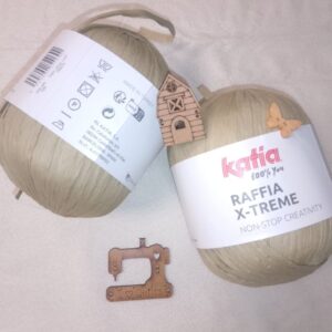 Katia Raffia X-Treme - Cinta de Rafia Natural para Complementos Nº105 Beige