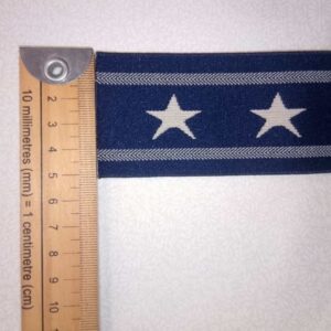 Goma Elástica Decorativa Estrellas 40mm – Color Azul Marino