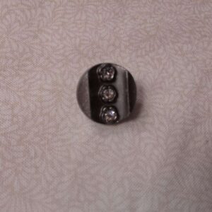 Botón de Fantasía Gris Antracita con Brillantes Strass 36
