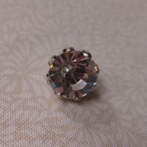 Botón Joya Plateado con Cristal Engastado 18
