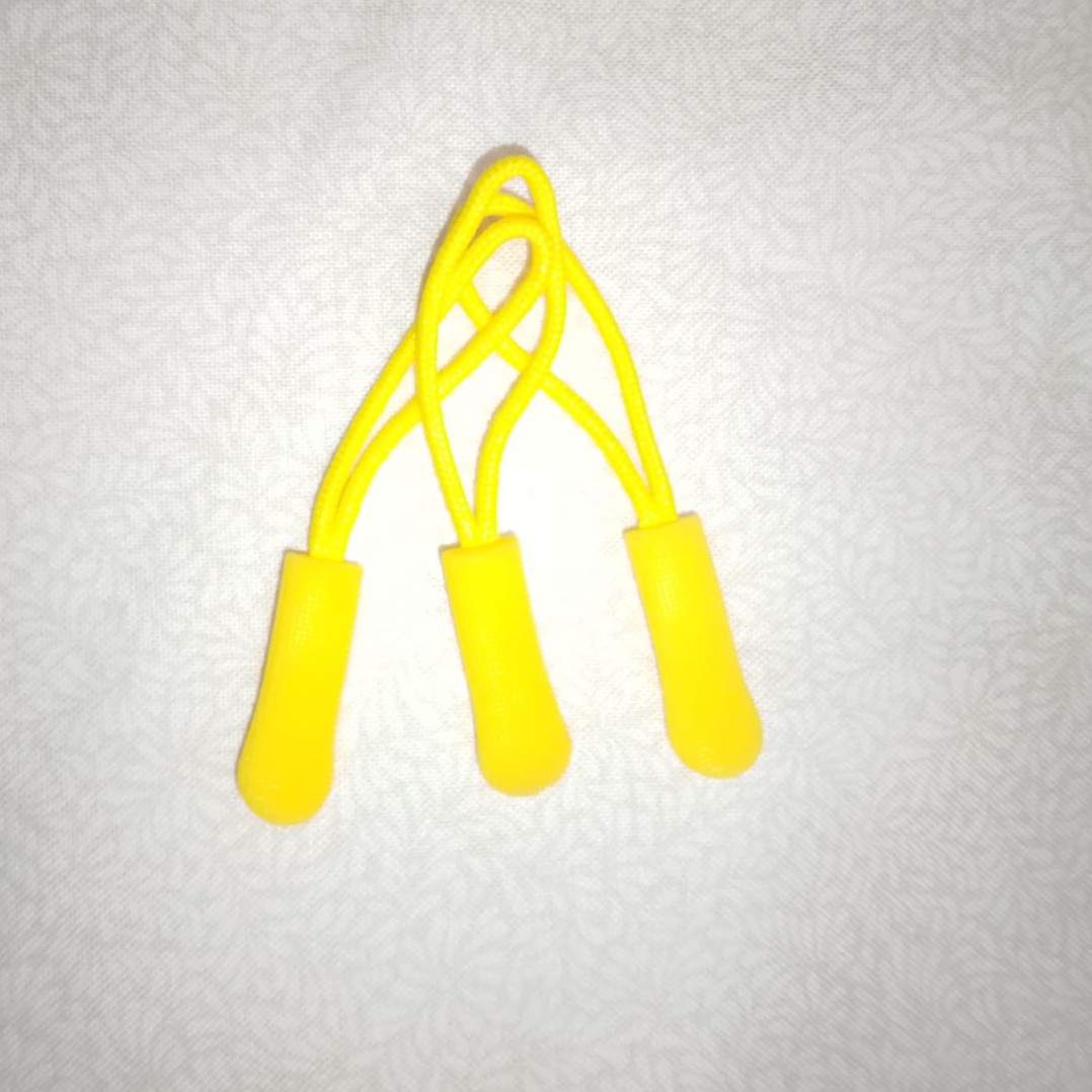 Tirador de Cremallera de Cordón Reemplazable (Color amarillo ) Precio Unidad