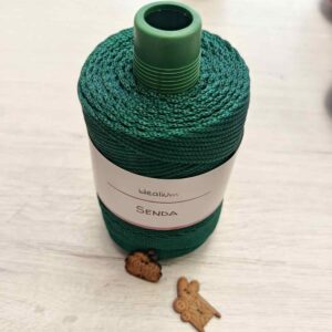 Cordón idealium Senda – Hilo para Macramé y Ganchillo (Color Verde)