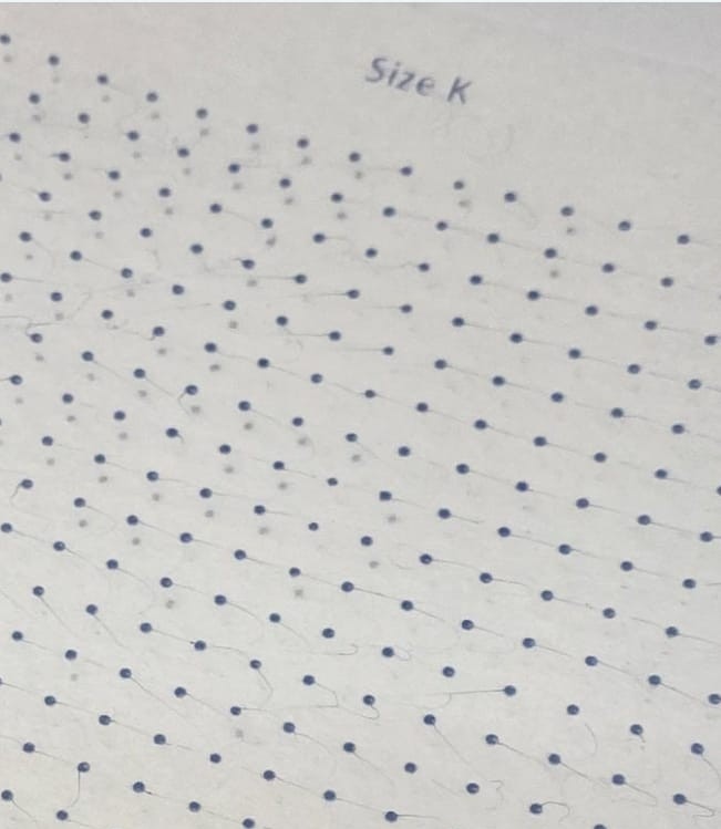 Papel para Punto Smock y Nido de Abeja - Size K (Tamaño Estándar)