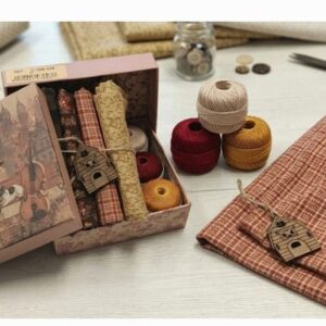 Caja Regalo de Telas Japonesas y Hilos de Algodón – Pack Premium de Costura y Patchwork