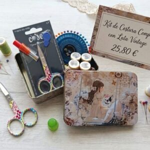 Kit de Costura Completo con Lata Vintage