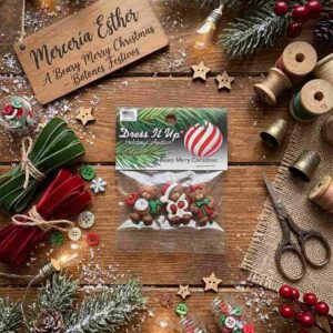 Pack de Botones Decorativos "Ositos Navideños" (Dress It Up - A Beary Merry Christmas)