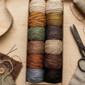 Set de Hilos Valdani Perlé Cotton – Colección Tonos Tierra y Naturales